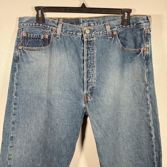 Levi’s 501 VTG 40x30 90s USA Rigid Cotton Denim Button Fly Measured 38x30 - Picture 5 of 7